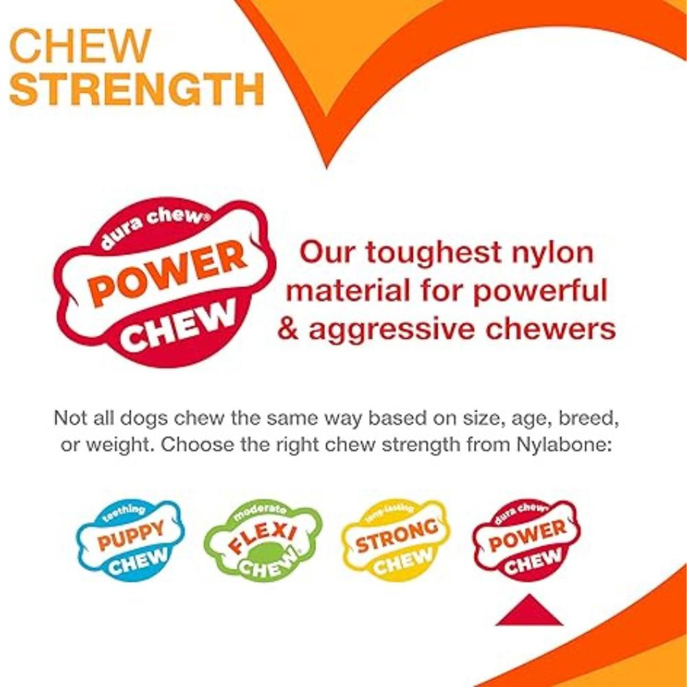 Power Chew Nylon Bone Variety Pack, Durable Nylon Dog Bones, Textured Dental Chews for Small Breeds, Long-Lasting Dental Toys for Aggressive Chewers