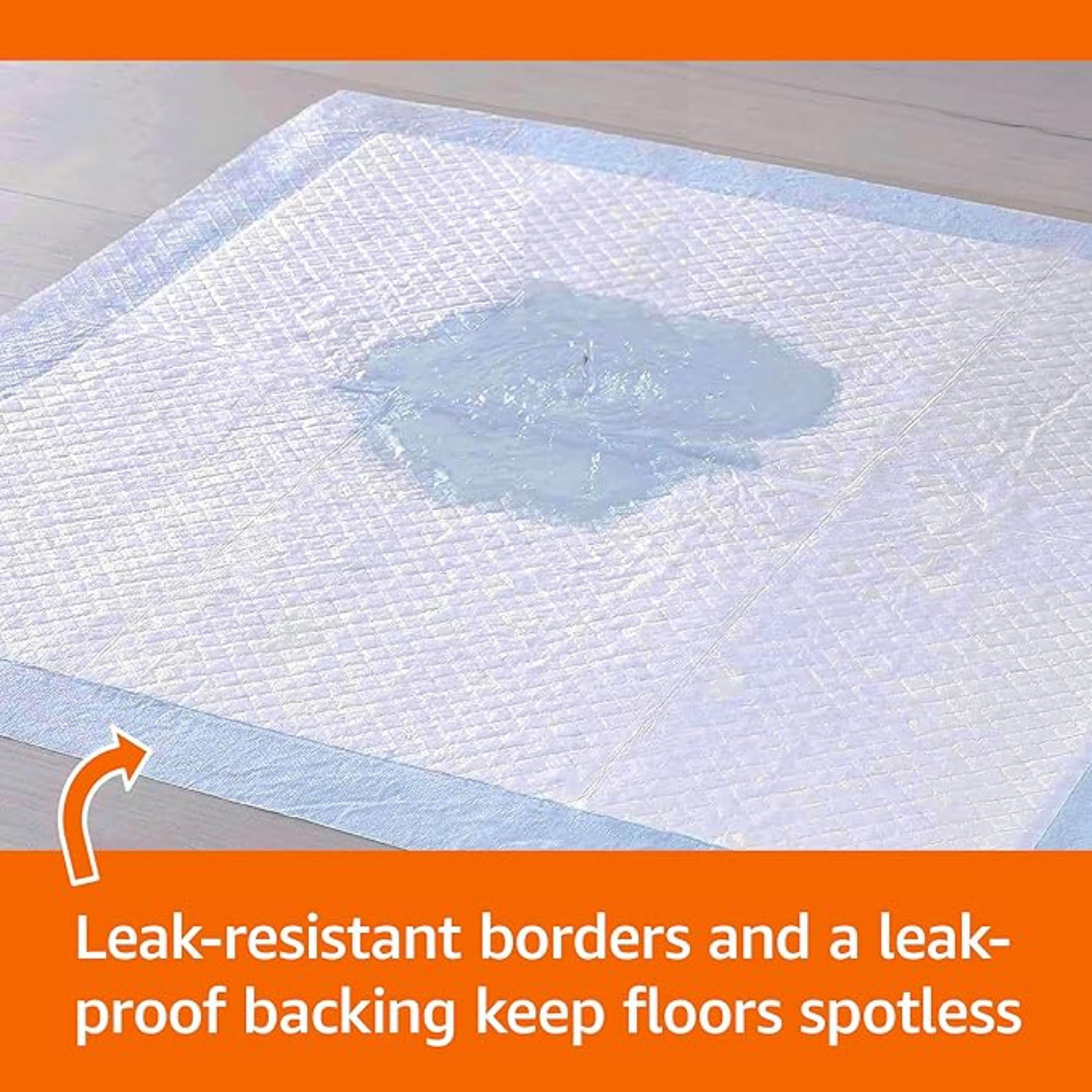 5-Layer Super Absorbent Dog & Puppy Pee Pads, Heavy Duty Pet Pee Pads with Leak-Proof Backing & Borders