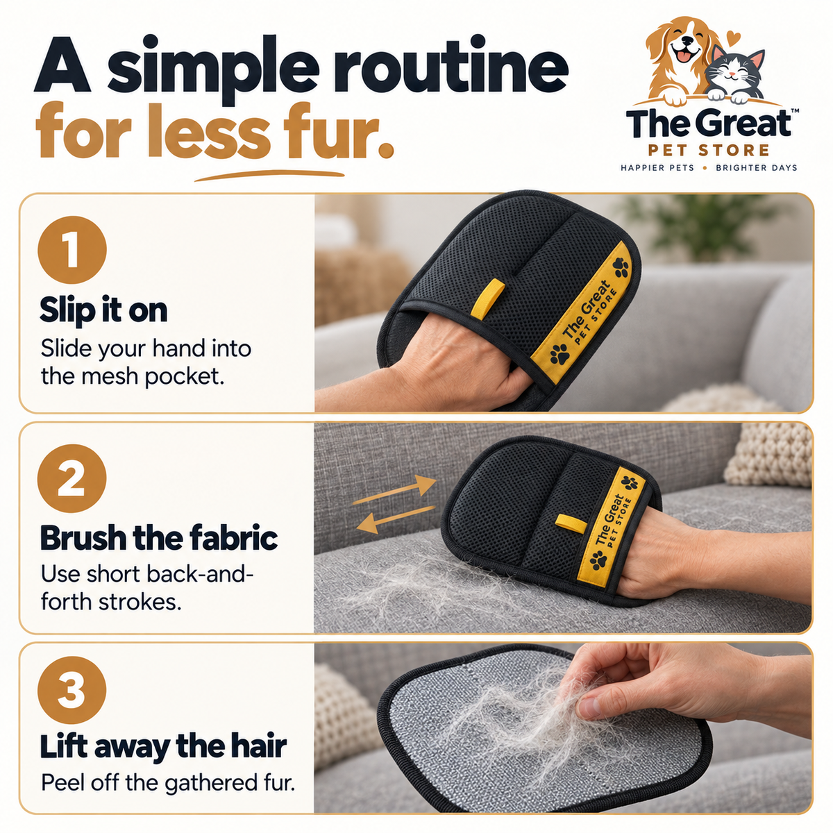 The Great Pet Hair Eraser Glove™